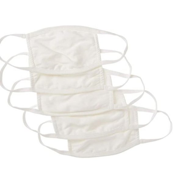 FREE Pack of 50 Reusable New White Cotton Face Masks - Picture 1 of 1